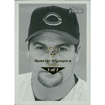 Osvaldo Fernandez Reds 2001 Bowman Heritage Card #46 Special Olympics Nevada 1/1