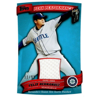 Felix Hernandez Seattle Mariners 2010 Topps Peak Performance Jsy Card PPR-FH /99