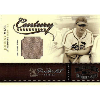 Johnny Mize 2004 Donruss Throwback Threads Century Collection Card #CC-41 1/1 Johnny Mize 2004 Donruss Throwback Threads Century Collection Card #CC-41 1/1