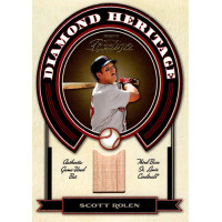Scott Rolen Cardinals 2004 Playoff Prestige Diamond Heritage Bat Card #DH-15 Scott Rolen Cardinals 2004 Playoff Prestige Diamond Heritage Bat Card #DH-15
