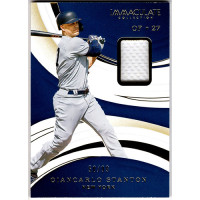 Giancarlo Stanton Yankees 2020 Panini Immaculate Collection Relics Card #21 /99 Giancarlo Stanton Yankees 2020 Panini Immaculate Collection Relics Card #21 /99