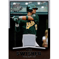 Nick Swisher Oakland A's 2008 Upper Deck Timeline Memorabilia Jersey Card #TM-NS