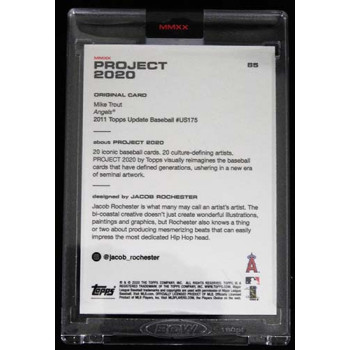 Mike Trout Los Angeles Angels Topps Project 2020 Card 2011 RC #85