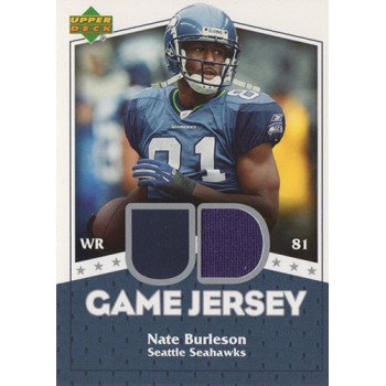 Nate Burleson Seattle Seahawks 2007 Upper Deck UD Game Jersey Card #UDGJ-NB