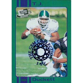 T.J. Duckett 2002 Press Pass JE Old School Card #OS12 The Gem Collection 1/1