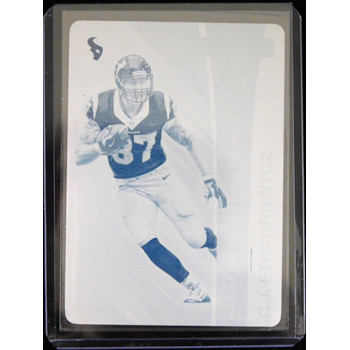 C.J. Fiedorowicz Texans 2017 Panini Rookies & Stars Cyan Printing Plate #108 1/1