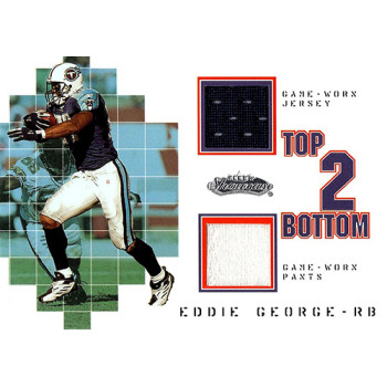 Eddie George Tennessee Titans 2002 Fleer Showcase Top 2 Bottom Card /250