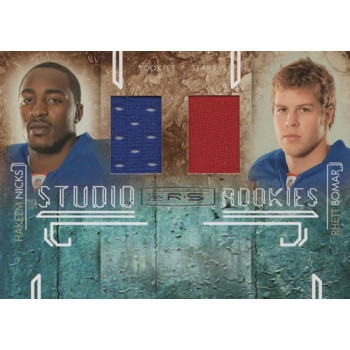 Hakeem Nicks & Rhett Bomar 2009 Rookies Stars Studio Rookies Combos Card #5 /299 Hakeem Nicks & Rhett Bomar 2009 Rookies Stars Studio Rookies Combos Card #5 /299