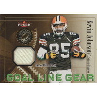 Kevin Johnson Cleveland Browns 2001 Fleer Goal Line Gear Relic Card Kevin Johnson Cleveland Browns 2001 Fleer Goal Line Gear Relic Card