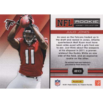 Julio Jones Atlanta Falcons 2011 Absolute Memorabilia NFL Jersey Collection #20