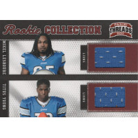 Detroit Lions Leshoure T. Young 2011 Panini Threads Rookie Collection Card 4 299 Detroit Lions Leshoure T. Young 2011 Panini Threads Rookie Collection Card 4 299