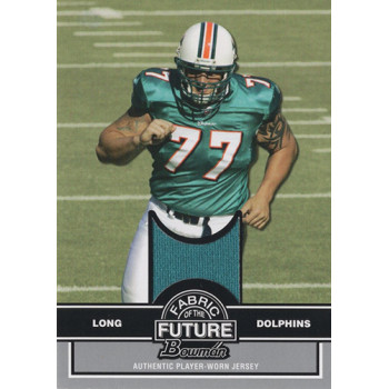 Jake Long Miami Dolphins 2008 Bowman Fabric of the Future Jersey Card #FFJL