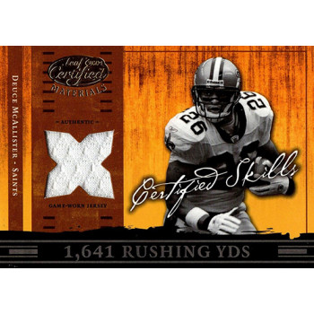 Deuce McAllister 2004 Leaf Certified Materials Certified Skills Card /175 #CS-23 Deuce McAllister 2004 Leaf Certified Materials Certified Skills Card /175 #CS-23