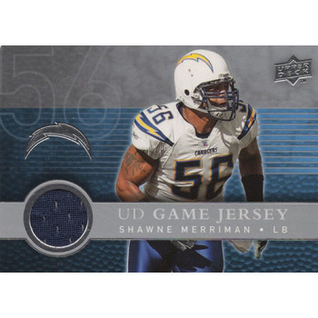 Shawne Merriman San Diego Chargers 2008 Upper Deck Game Jersey Card #UDGJ-SM