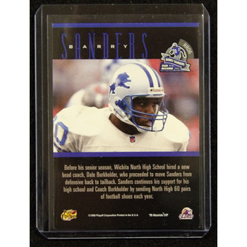 Barry Sanders 1999 Playoff Absolute Commemorative Run For The Record Card #RR06