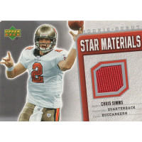 Chris Simms 2006 Upper Deck Rookie Debut Star Materials Football Card #SMCS
