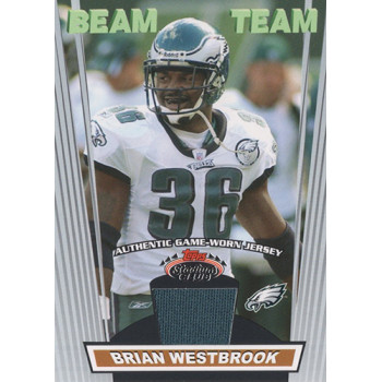 Brian Westbrook Eagles 2008 Topps Stadium Club Beam Team Relics Card #BTR-BW