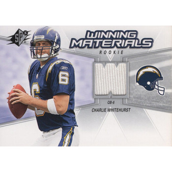 Charlie Whitehurst 2006 Upper Deck SPX Winning Materials Rookie Jersey Card #WMR-WH