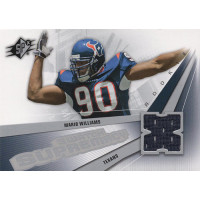 Mario Williams Texans 2006 Upper Deck SPX Rookie Swatch Supremacy Card #SW-MW