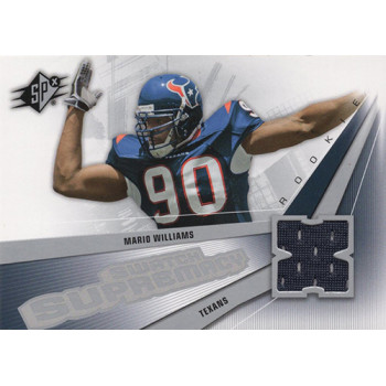 Mario Williams Texans 2006 Upper Deck SPX Rookie Swatch Supremacy Card #SW-MW