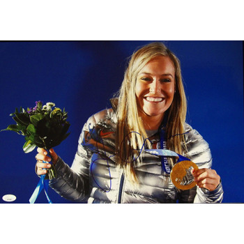 Jamie Anderson Olympic Snowboarder Signed 12x18 Glossy Photo JSA Authenticated