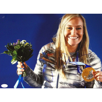 Jamie Anderson Olympic Snowboarder Signed 12x18 Glossy Photo JSA Authenticated