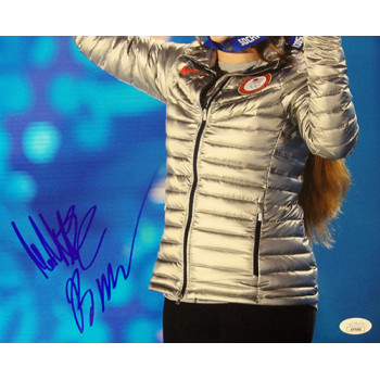 Maddie Bowman Olympic Skier Signed 12x18 Glossy Photo JSA Authenticated