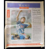 Paul Caligiuri Signed Walnut Highlander Newspaper 6/7/94 JSA Authenticated