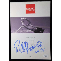 Paul Caligiuri Signed Advertisement Savings Booklet JSA Authenticated