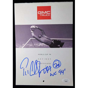 Paul Caligiuri Signed Advertisement Savings Booklet JSA Authenticated