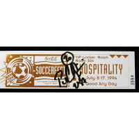 Paul Caligiuri Signed Soccerfest Hospitality VIP Locker Ticket JSA Authenticated