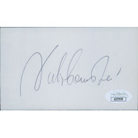 Nadia Comaneci Olympic Gymnast Signed 3x5 Index Card JSA Authenticated