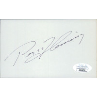 Peggy Fleming Ice Skater Signed 3x5 Index Card JSA Authenticated