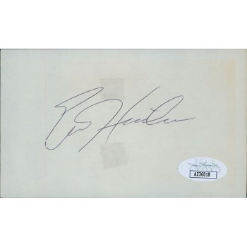 Eric Heiden Olympic Speed Skater Signed 3x5 Index Card JSA Authenticated