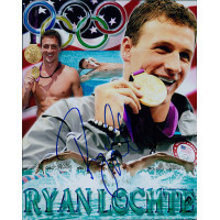 Ryan Lochte Olympic Swimmer Signed 8x10 Matte Photo JSA Authenticated