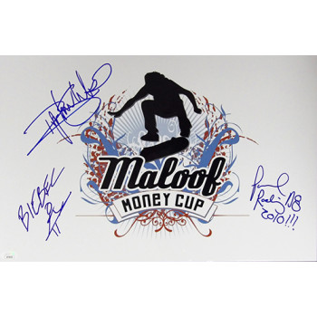 Ryan Sheckler Paul Rodriguez Brandon Biebel Signed 12x18 Glossy Photo JSA Auth