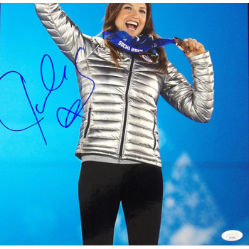 Julia Mancuso Olympic Alpine Skier Signed 12x18 Glossy Photo JSA Authenticated