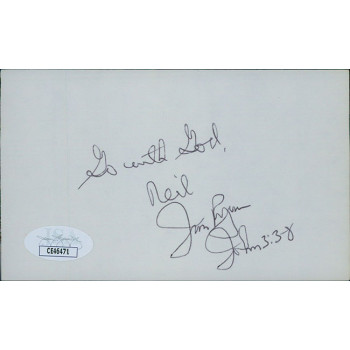 Jim Ryun Olympic Track And Field Signed 3x5 Index Card JSA Authenticated