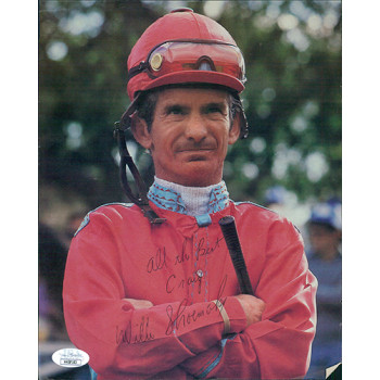 Willie Shoemaker Jockey Signed 8x10 Magazine Page Photo JSA Authenticated