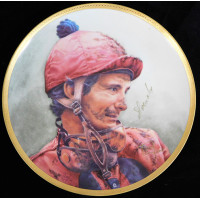 Willie Shoemaker and Fred Stone Signed The Shoe 8000 Wins Collectors Plate JSA Authenticated