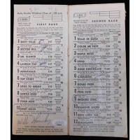 Willie Shoemaker Jockey Signed Santa Anita Park Program JSA Authenticated