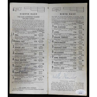 Willie Shoemaker Jockey Signed Santa Anita Program JSA Authenticated