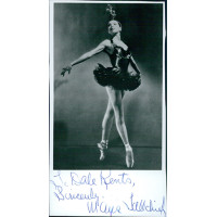 Maria Tallchief Ballerina Signed 3x6 Cut Glossy Photo JSA Authenticated