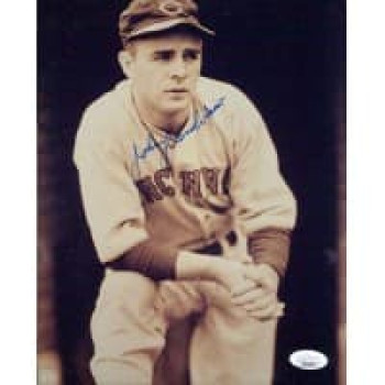 Johnny Vander Meer Cincinnati Reds Signed 8x10 Glossy Photo JSA Authenticated