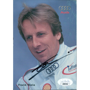 Frank Biela Racer Signed 4x6 Cardstock Promo Photo JSA Authenticated Frank Biela Racer Signed 4x6 Cardstock Promo Photo JSA Authenticated