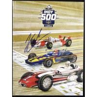 Helio Castroneves Signed 105th Indy 500 2021 Official Program JSA Authenticated