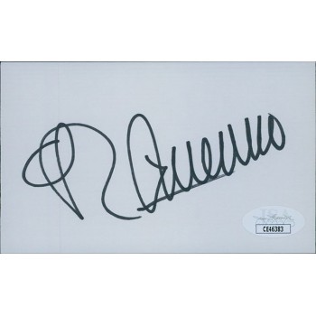 Roberto Guerrero Indy Driver Signed 3x5 Index Card JSA Authenticated