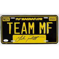 Leah Pritchett NHRA Driver Signed License Plate JSA Authenticated