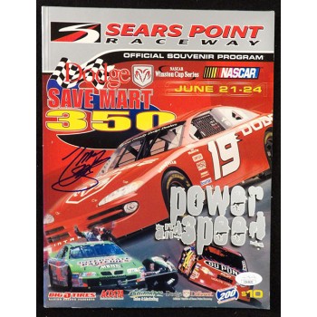 Tony Stewart Signed Save Mart 350 2001 Official Program JSA Authenticated