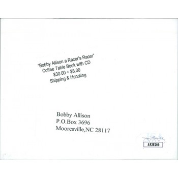 Bobby Allison Signed 4x5 Promo Racing Card Photo JSA Authenticated